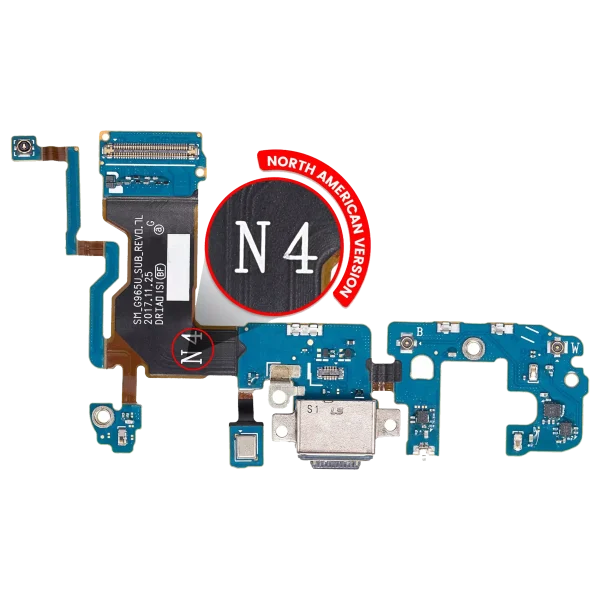 Samsung Galaxy S9 Plus İle Uyumlu İçin Esnek (G965U) (ABD Sürümü) (Servis Paketi)  Kablolu Şarj Portu Uyumlu