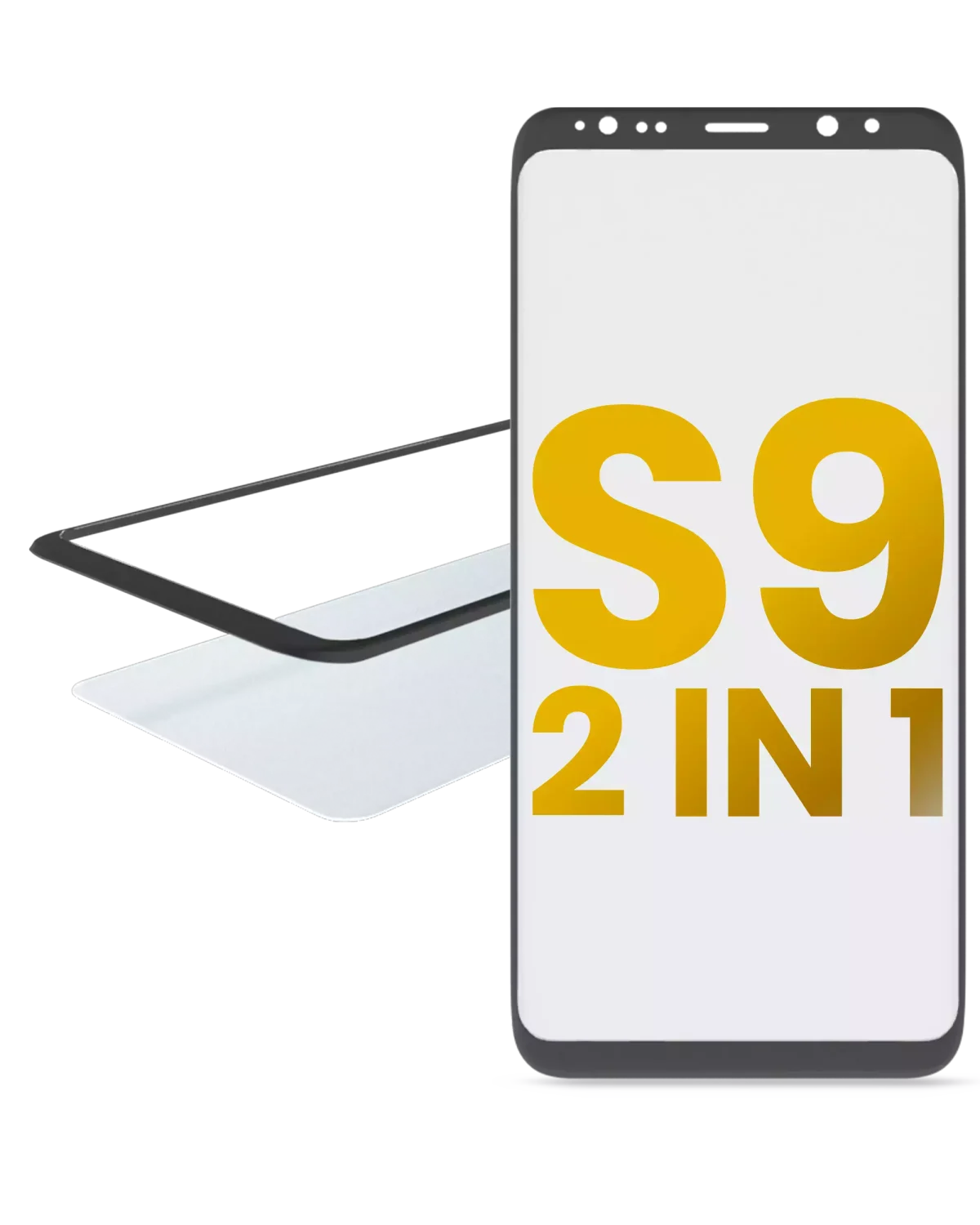Samsung Galaxy S9 ile İle Uyumlu Uyumlu OCA Önceden Kurulu 2'si 1 Arada Ön Cam