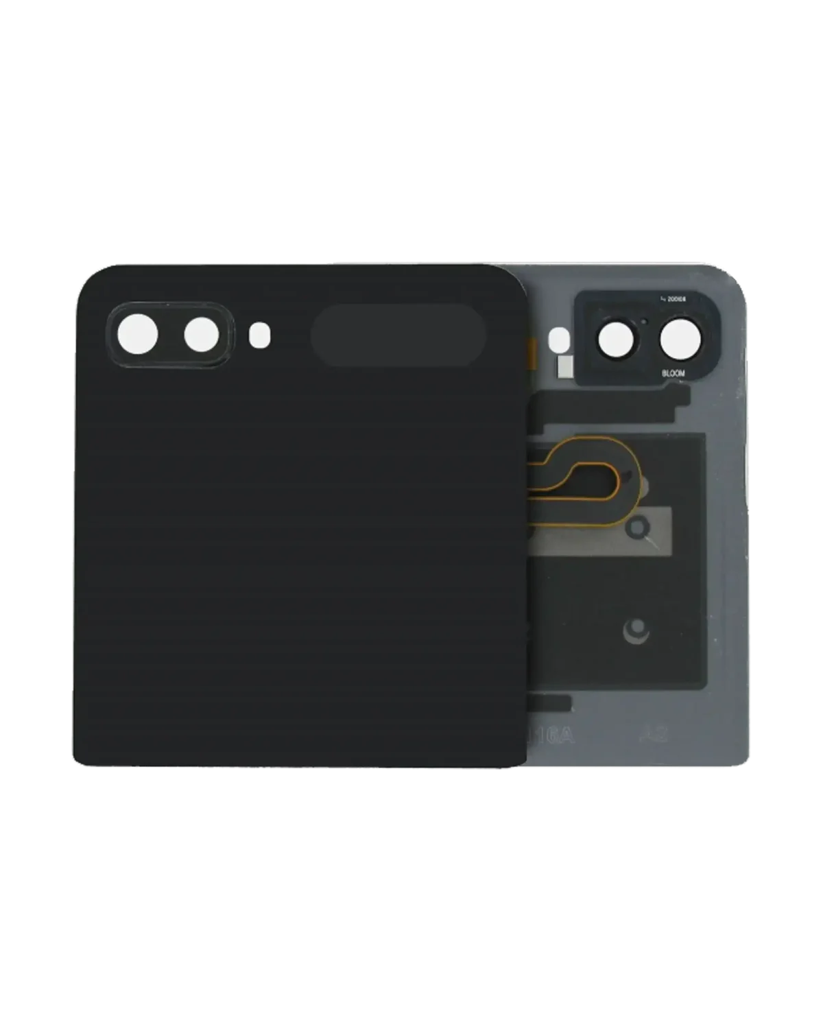 Samsung Galaxy Z Flip 4G (F700) / Z Flip 5G (F707) (Servis Paketi) (Ayna Siyahı) İle Uyumlu Çerçeveli ekran Dış Orijinal Ekranı - Görsel 2