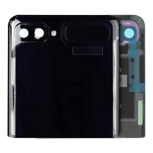 Samsung Galaxy Z Flip 4G (F700) / Z Flip 5G (F707) (Servis Paketi) (Ayna Siyahı) İle Uyumlu Çerçeveli ekran Dış Orijinal Ekranı