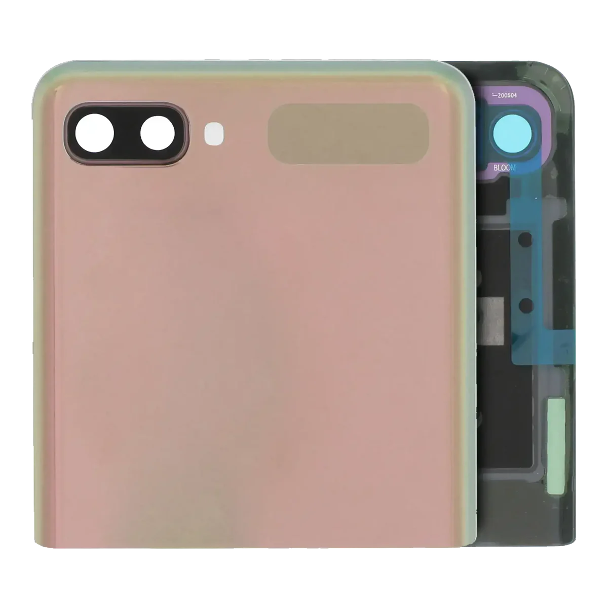 Samsung Galaxy Z Flip 4G (F700) / Z Flip 5G (F707) (Servis Paketi) (Mystic Bronze) İle Uyumlu Çerçeveli ekran Dış Orijinal Ekranı - Görsel 2