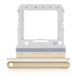 Samsung Galaxy Z Flip 4G İle Uyumlu Tek Sim Kart Tepsisi (F700) / Z Flip 5G İle Uyumlu (F707) (Ayna Altın)