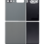 Samsung Galaxy Z Flip 4G Üst ve Alt Arka Kapak Camı Kamera Lensiyle  (F700) / Z Flip 5G (F707) (Aftermarket Plus) (Mystic Gray)