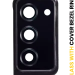 Samsung Galaxy Z Fold 2 5G (F916) (Mystic Black) İçin Kapaklı Arka Kamera Lensi Çerçeveli Halkalı