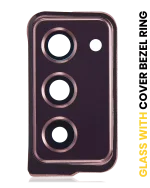 Samsung Galaxy Z Fold 2 5G (F916) (Mystic Bronze) İçin Kapaklı Arka Kamera Lensi Çerçeveli Halkalı