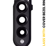 Samsung Galaxy Z Fold 3 5G (F926) (Phantom Black) Kapaklı Arka Kamera Lensi Çerçeveli Halkalı