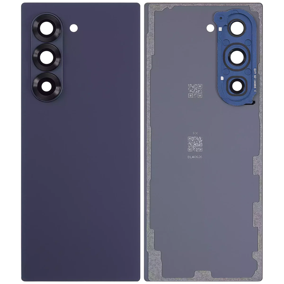 Samsung Galaxy Z Fold 6 5G Arka Kapak Camı Kamera Lensiyle (Aftermarket Plus) (Lacivert) İle Uyumlu - Görsel 2