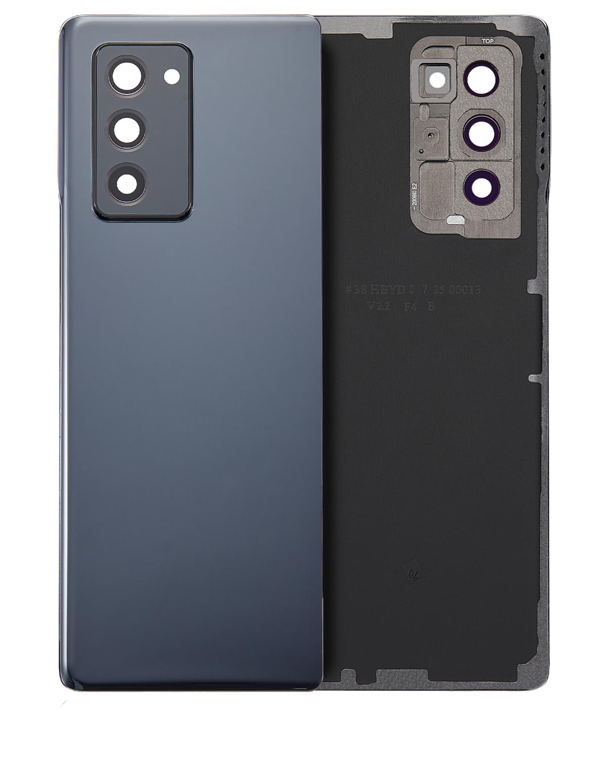 Samsung Galaxy Z Fold 6 5G Arka Kapak Camı Kamera Lensiyle (Aftermarket Plus) (Mystic Black)