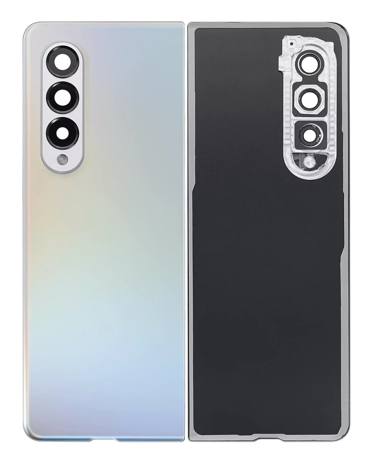 Samsung Galaxy Z Fold 6 5G Arka Kapak Camı Kamera Lensiyle (Aftermarket Plus) (Phantom Silver) İle Uyumlu - Görsel 2