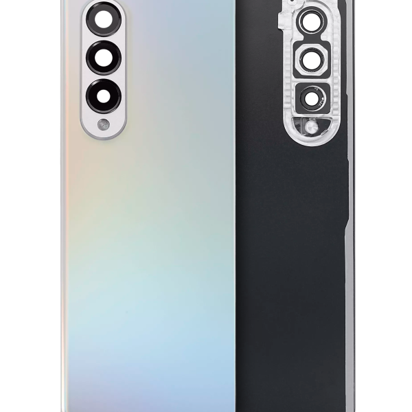 Samsung Galaxy Z Fold 6 5G Arka Kapak Camı Kamera Lensiyle (Aftermarket Plus) (Phantom Silver) İle Uyumlu
