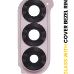 Samsung Galaxy Z Fold 6 5G Orijinal (Servis Paket) (Pembe) İçin Kapaklı Arka Kamera Lensi Çerçeveli Halkalı