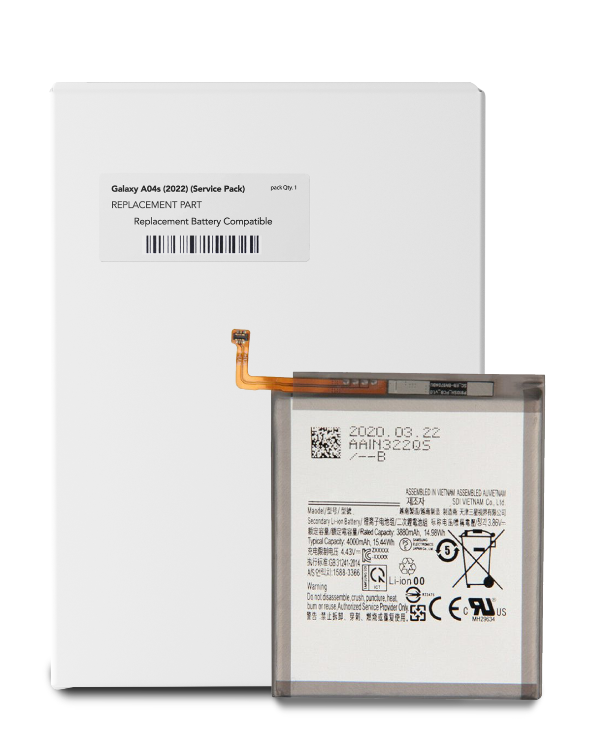 Samsung GalaxyA04S İle Uyumlu Batarya Pil (A047 2022) (EB-BA217ABY) (Servis Paketi) - Görsel 3