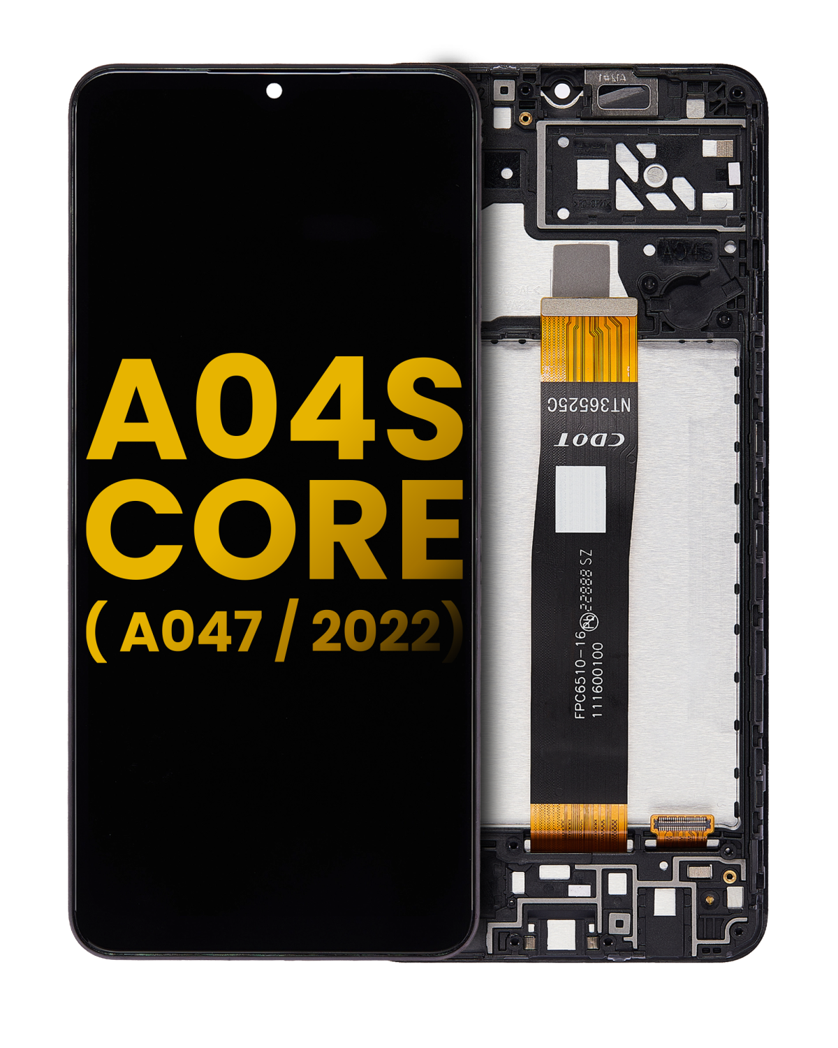 Samsung GalaxyA04Sİle Uyumlu İçin Çerçeveli ekran (A047 2022) Orijinal (Tüm Renkler)  LCD Ekranı Uyumlu