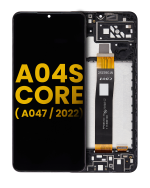 Samsung GalaxyA04Sİle Uyumlu İçin Çerçeveli ekran (A047 2022) Orijinal (Tüm Renkler)  LCD Ekranı Uyumlu