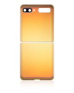 Üst ve Alt Arka Kapak Camı Kamera Lensiyle Samsung Galaxy Z Flip 4G Arka Kapak Camı Kamera Lensiyle (F700) / Z Flip 5G (F707) (Ayna Altın) İle Uyumlu - Görsel 3