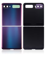 Üst ve Alt Arka Kapak Camı Kamera Lensiyle Samsung Galaxy Z Flip 4G Arka Kapak Camı Kamera Lensiyle  (F700) / Z Flip 5G (F707) (Ayna Moru) İle Uyumlu - Görsel 2