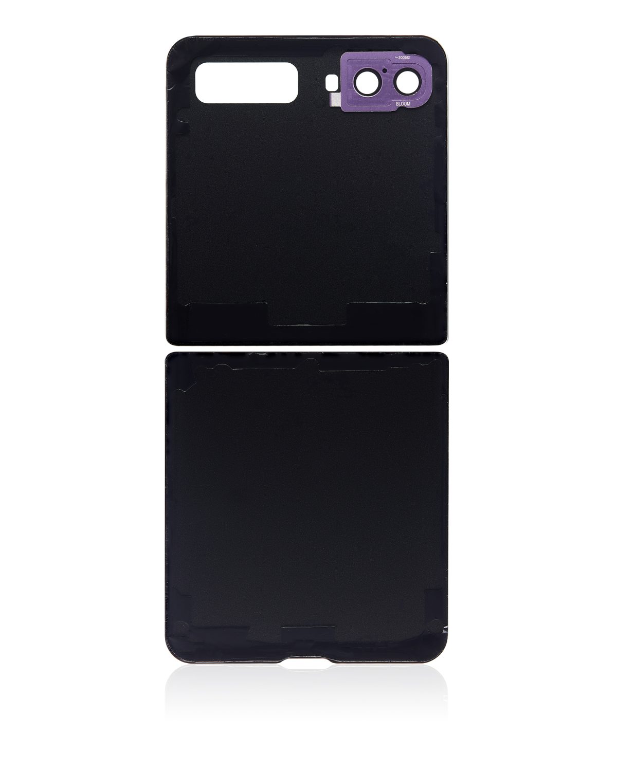 Üst ve Alt Arka Kapak Camı Kamera Lensiyle Samsung Galaxy Z Flip 4G Arka Kapak Camı Kamera Lensiyle  (F700) / Z Flip 5G (F707) (Ayna Moru) İle Uyumlu - Görsel 4