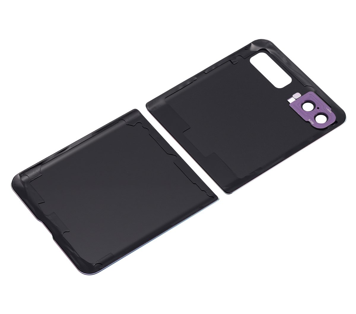 Üst ve Alt Arka Kapak Camı Kamera Lensiyle Samsung Galaxy Z Flip 4G Arka Kapak Camı Kamera Lensiyle  (F700) / Z Flip 5G (F707) (Ayna Moru) İle Uyumlu - Görsel 6