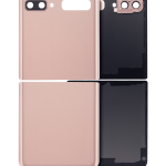 Üst ve Alt Arka Kapak Camı Kamera Lensiyle Samsung Galaxy Z Flip 4G (F700) / Z Flip 5G (F707) (Gizemli Bronz) İle Uyumlu