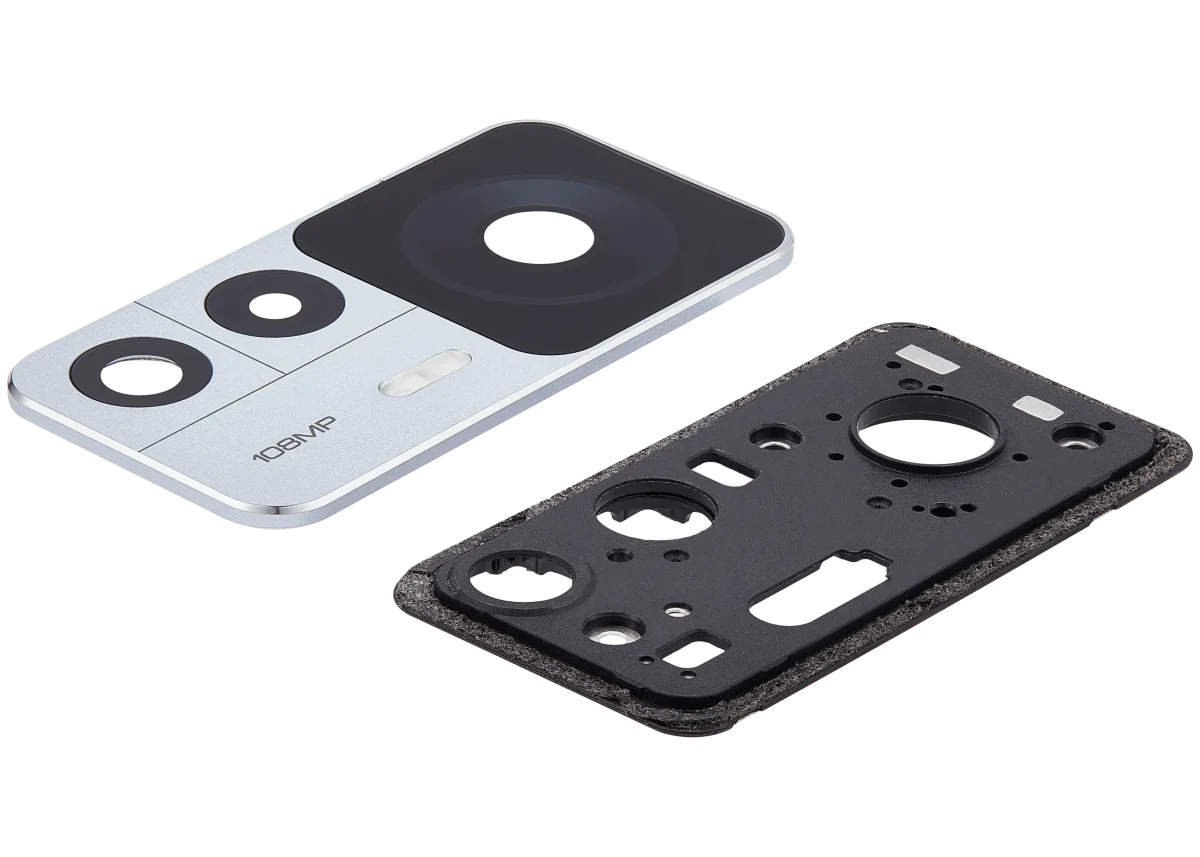 Xiaomi 12T İle Uyumlu 2 Parça Set (Gümüş) Orijinal Braketli / Ekran Dokunmatik Çerçeveli Arka Kamera Lensi - Görsel 3