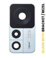 Xiaomi 12T İle Uyumlu 2 Parça Set (Mavi) Orijinal Braketli / Ekran Dokunmatik Çerçeveli Arka Kamera Lensi - Görsel 5