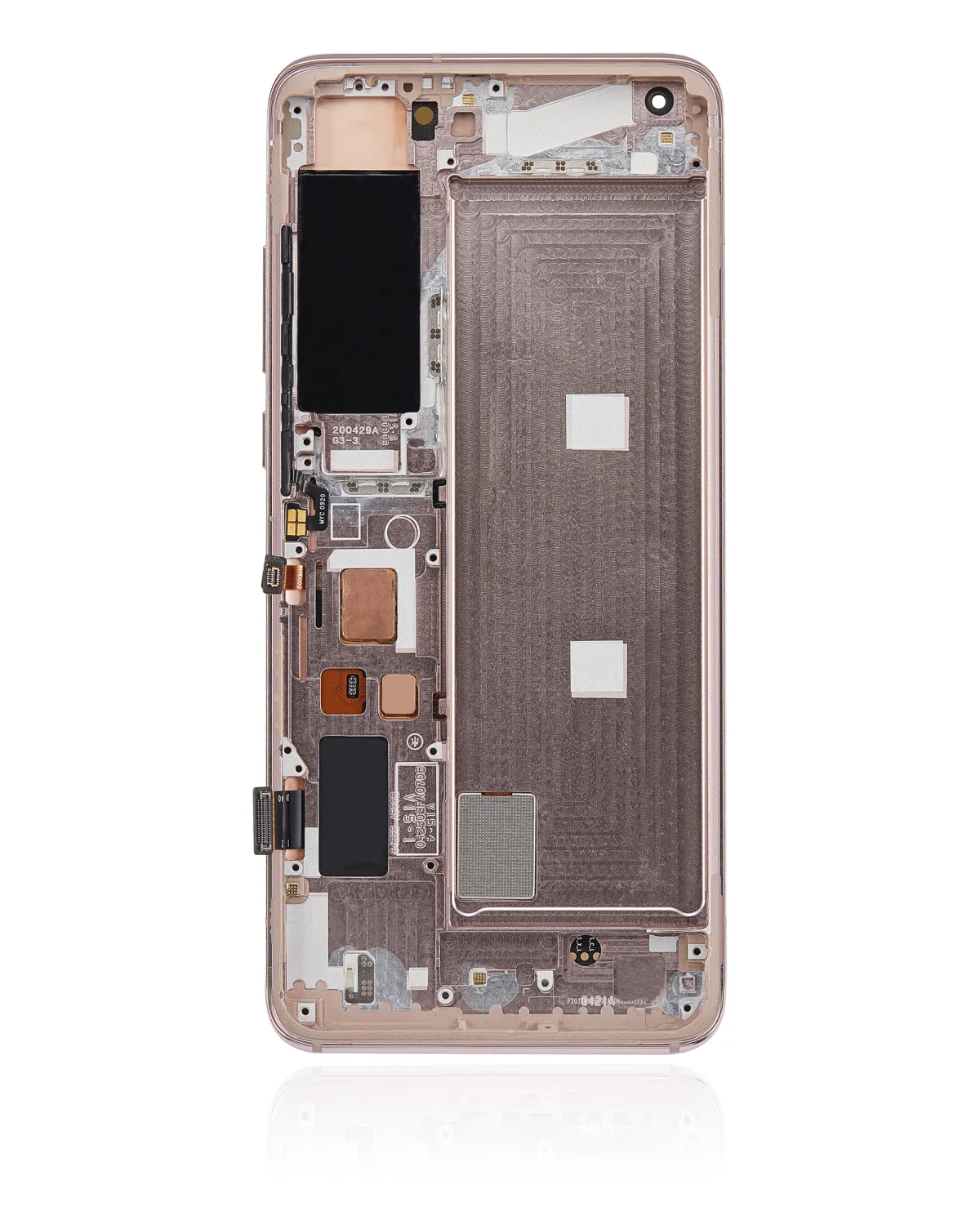 Xiaomi Mi 10 5G İle Uyumlu Ekran Dokunmatik Çerçeveli   (Amoled Ekran - Şeftali Altın) - Görsel 3