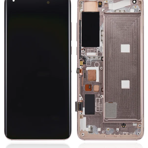 Xiaomi Mi 10 5G İle Uyumlu Ekran Dokunmatik Çerçeveli   (Amoled Ekran - Şeftali Altın)