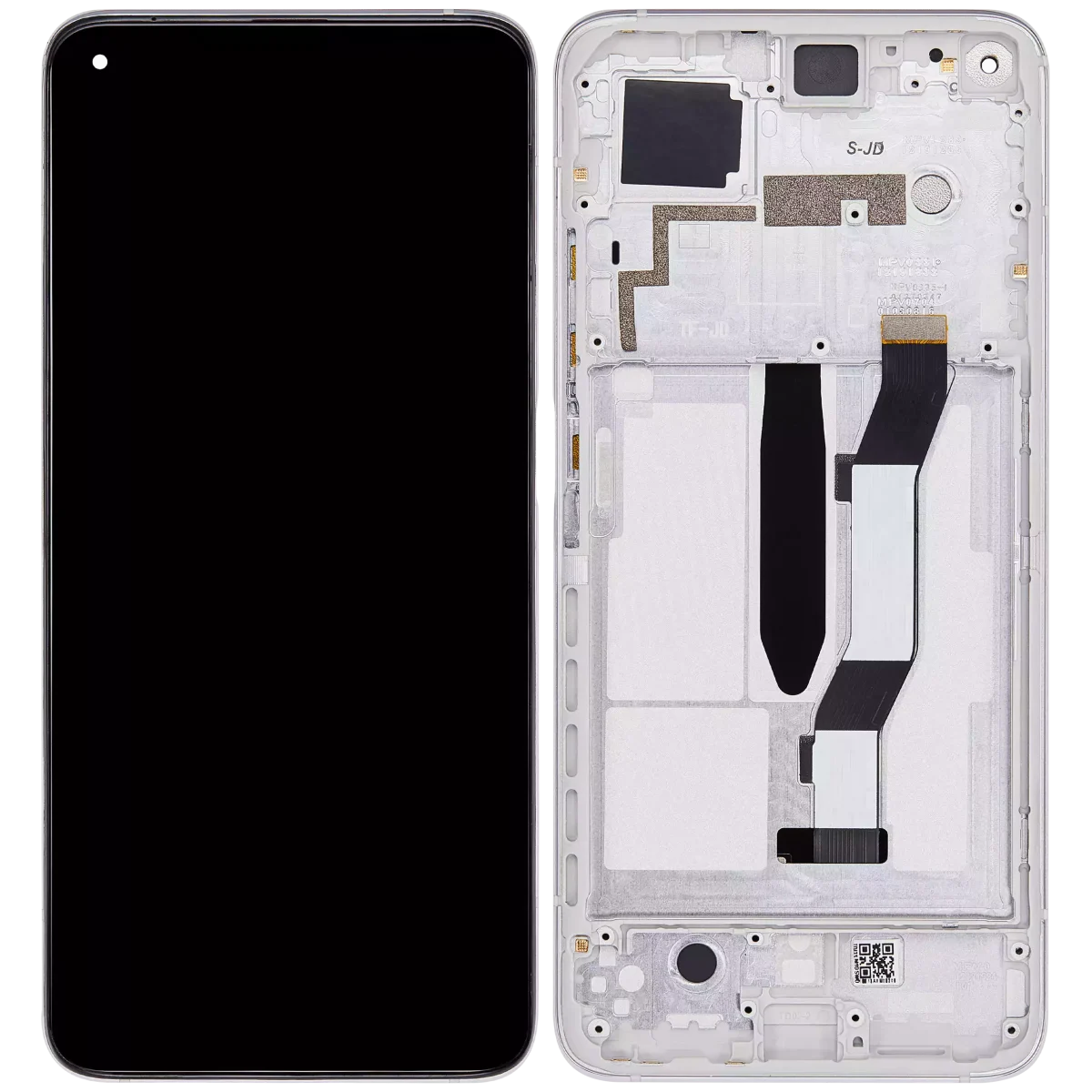 Xiaomi Mi 10 İle Uyumlu Ekran Dokunmatik Çerçeveli (Orijinal - Beyaz)