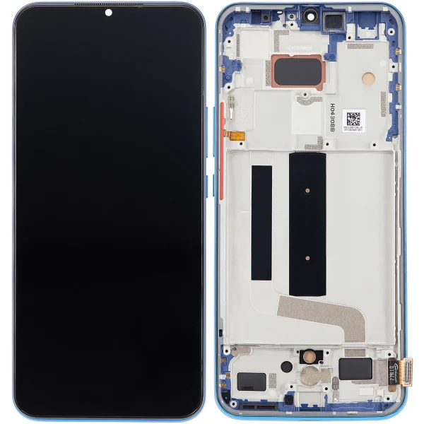 Xiaomi Mi 10 Lite 5G İle Uyumlu Ekran Dokunmatik Çerçeveli (A Kalite - Aurora Blue)