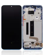 Xiaomi Mi 10 Lite 5G İle Uyumlu Ekran Dokunmatik Çerçeveli (Aftermarket Plus - Aurora Blue)