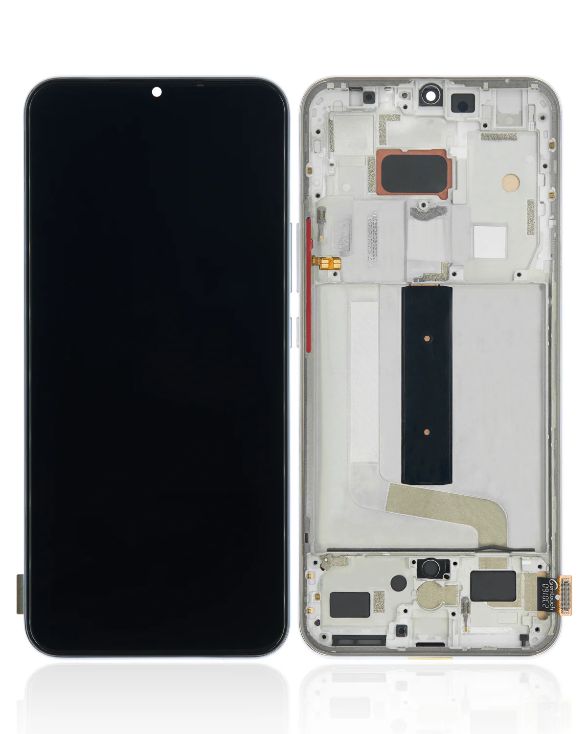 Xiaomi Mi 10 Lite 5G İle Uyumlu Ekran Dokunmatik Çerçeveli (Orijinal - Dream White)