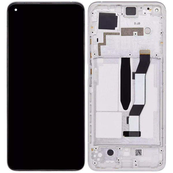 Xiaomi Mi 10T 5G İle Uyumlu Ekran Dokunmatik Çerçeveli (Orijinal - Beyaz)