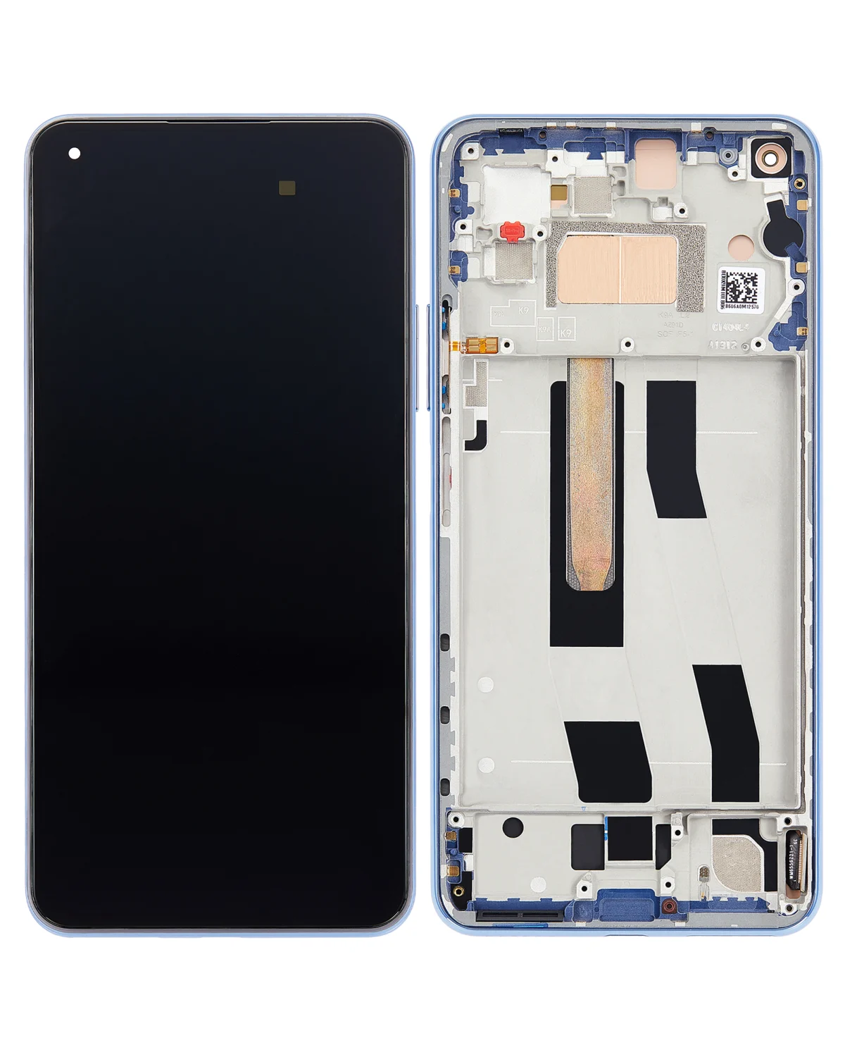 Xiaomi Mi 11 İle Uyumlu Ekran Dokunmatik Çerçeveli  (Aftermarket Plus - Bubblegum Mavisi)