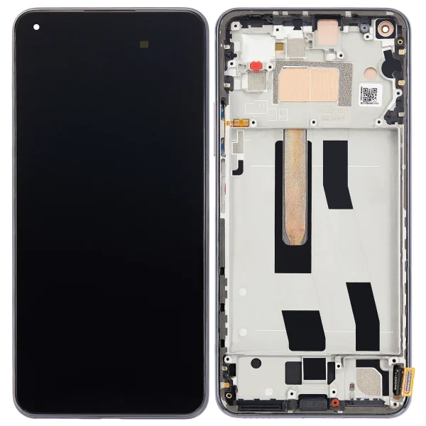 Xiaomi Mi 11 İle Uyumlu Ekran Dokunmatik Çerçeveli  (Amoled Ekran - Boba Siyahı)