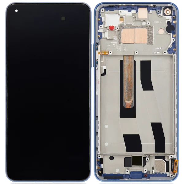 Xiaomi Mi 11 İle Uyumlu Ekran Dokunmatik Çerçeveli  (Amoled Ekran - Sakız Mavisi)
