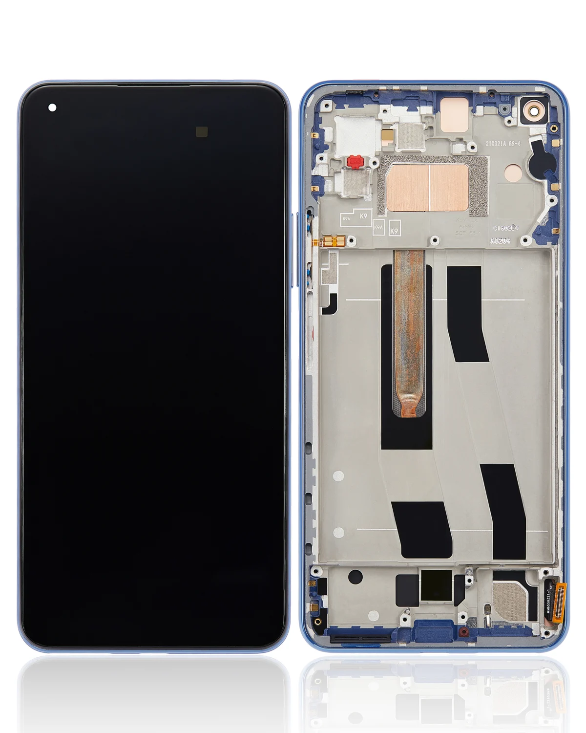 Xiaomi Mi 11 Lite 5G İle Uyumlu Ekran Dokunmatik Çerçeveli   (Amoled Ekran - Sakız Mavisi)