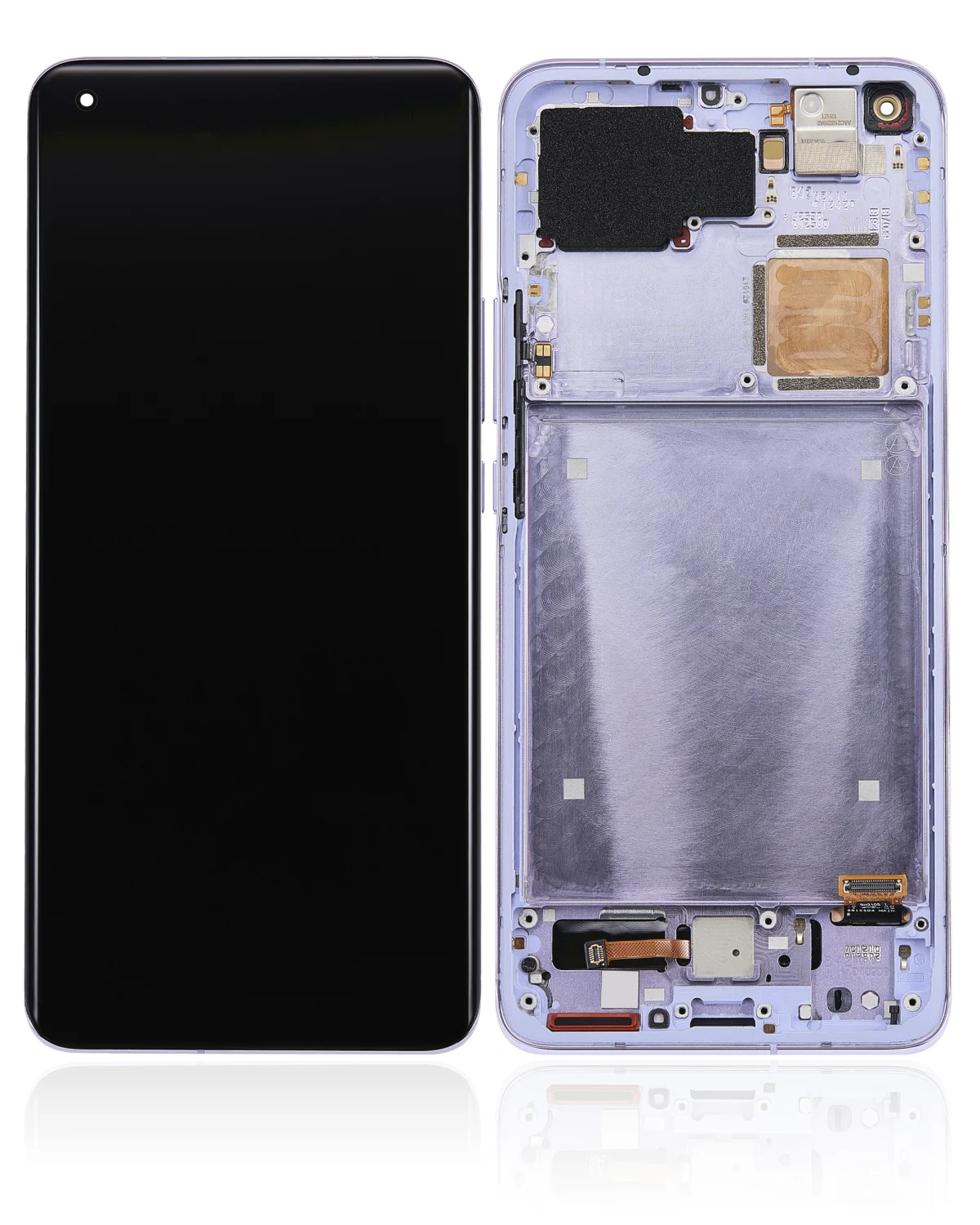 Xiaomi Mi 11 Pro İle Uyumlu Ekran Dokunmatik Çerçeveli   (Amoled Ekran - Mor)