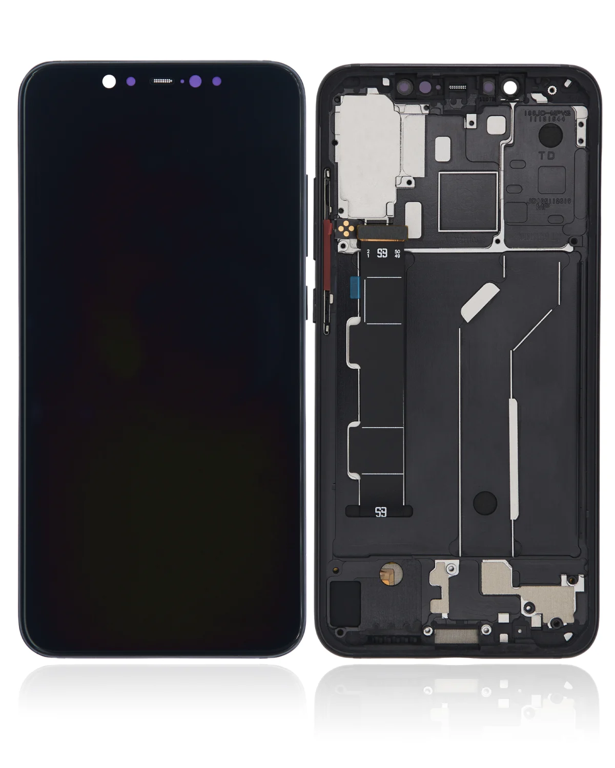 Xiaomi Mi 8 İle Uyumlu Aftermarket Plus) (Siyah)  Çerçeveli