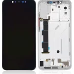 Xiaomi Mi 8 İle Uyumlu Ekran Dokunmatik Amoled Ekran) (Beyaz)  Çerçeveli