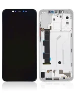 Xiaomi Mi 8 İle Uyumlu Ekran Dokunmatik Amoled Ekran) (Beyaz)  Çerçeveli