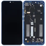 Xiaomi Mi 8 Lite İle Uyumlu Ekran Dokunmatik Çerçeveli (Orijinal - Aurora Blue)