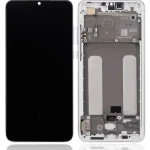 Xiaomi Mi 9 Lite İle Uyumlu Ekran Dokunmatik Çerçeveli   (A Plus Kalite - İnci Beyazı)
