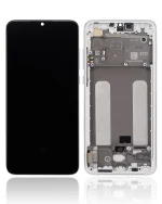 Xiaomi Mi 9 Lite İle Uyumlu Ekran Dokunmatik Çerçeveli   (A Plus Kalite - İnci Beyazı)