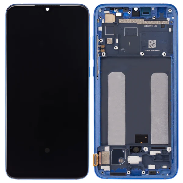 Xiaomi Mi 9 Lite İle Uyumlu Ekran Dokunmatik Çerçeveli   (Amoled Ekran - Aurora Blue)