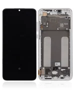 Xiaomi Mi 9 Lite İle Uyumlu Ekran Dokunmatik Çerçeveli   (Amoled Ekran - İnci Beyazı)