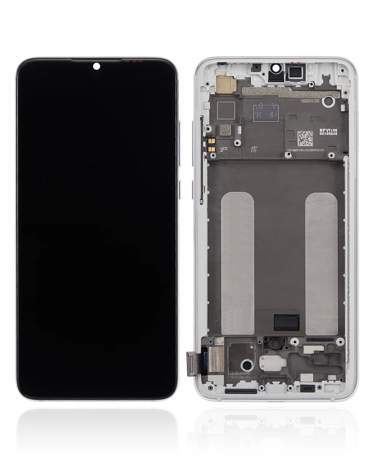 Xiaomi Mi 9 Lite İle Uyumlu Ekran Dokunmatik Çerçeveli (İnci Beyazı)