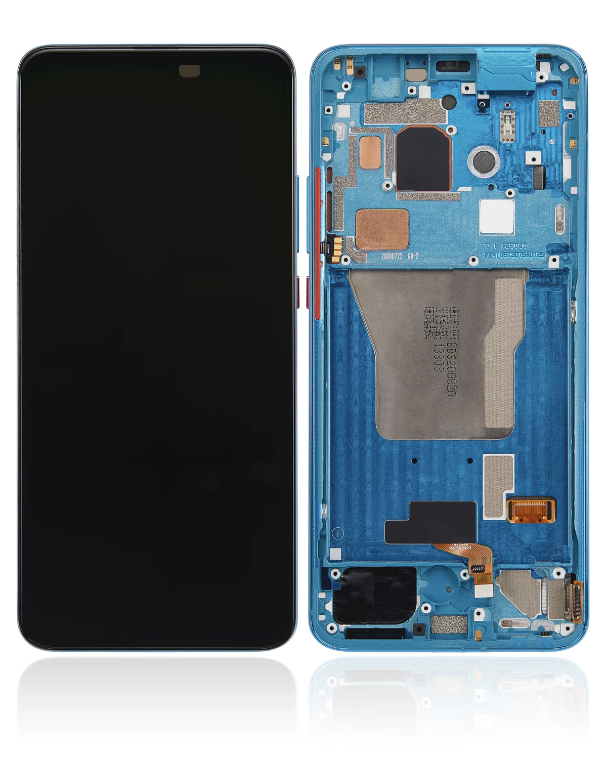 Xiaomi Poco F2 Pro İle Uyumlu Ekran Dokunmatik Çerçeveli Orijinal Amoled Ekran (Neon Mavi)