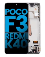 Xiaomi Poco F3 İle Uyumlu Çerçeveli Ekran Dokunmatik Orijinal (Arctic White) - Görsel 2