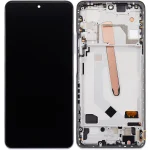 Xiaomi Poco F3 İle Uyumlu Çerçeveli Ekran Dokunmatik Orijinal (Arctic White)