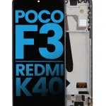 Xiaomi Poco F3 İle Uyumlu Ekran Dokunmatik Çerçeveli  Orijinal (Gece ​​Siyahı)